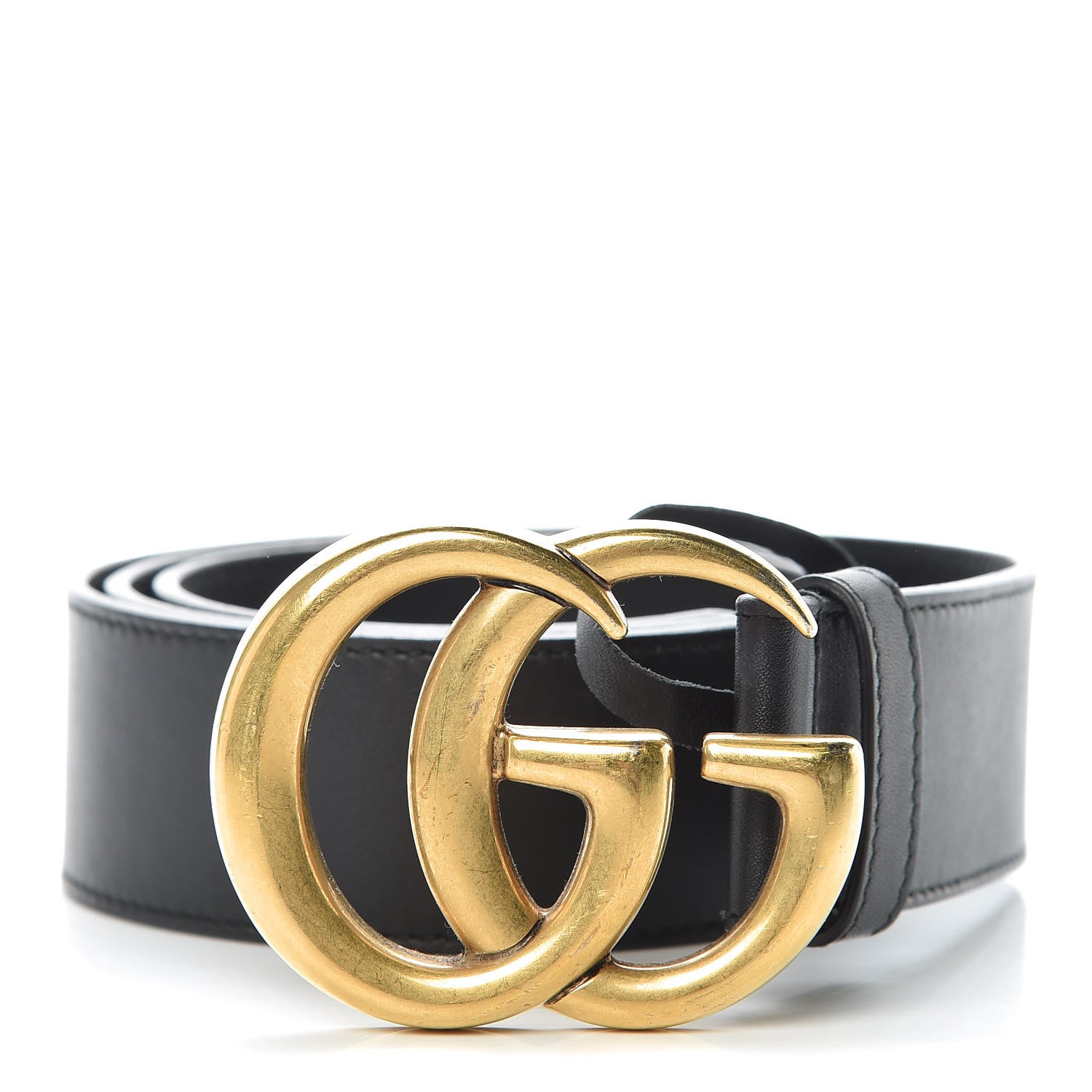 Gucci Calfskin Double G 40mm Belt 85 34 Black 423604 – FASHIONPHILE