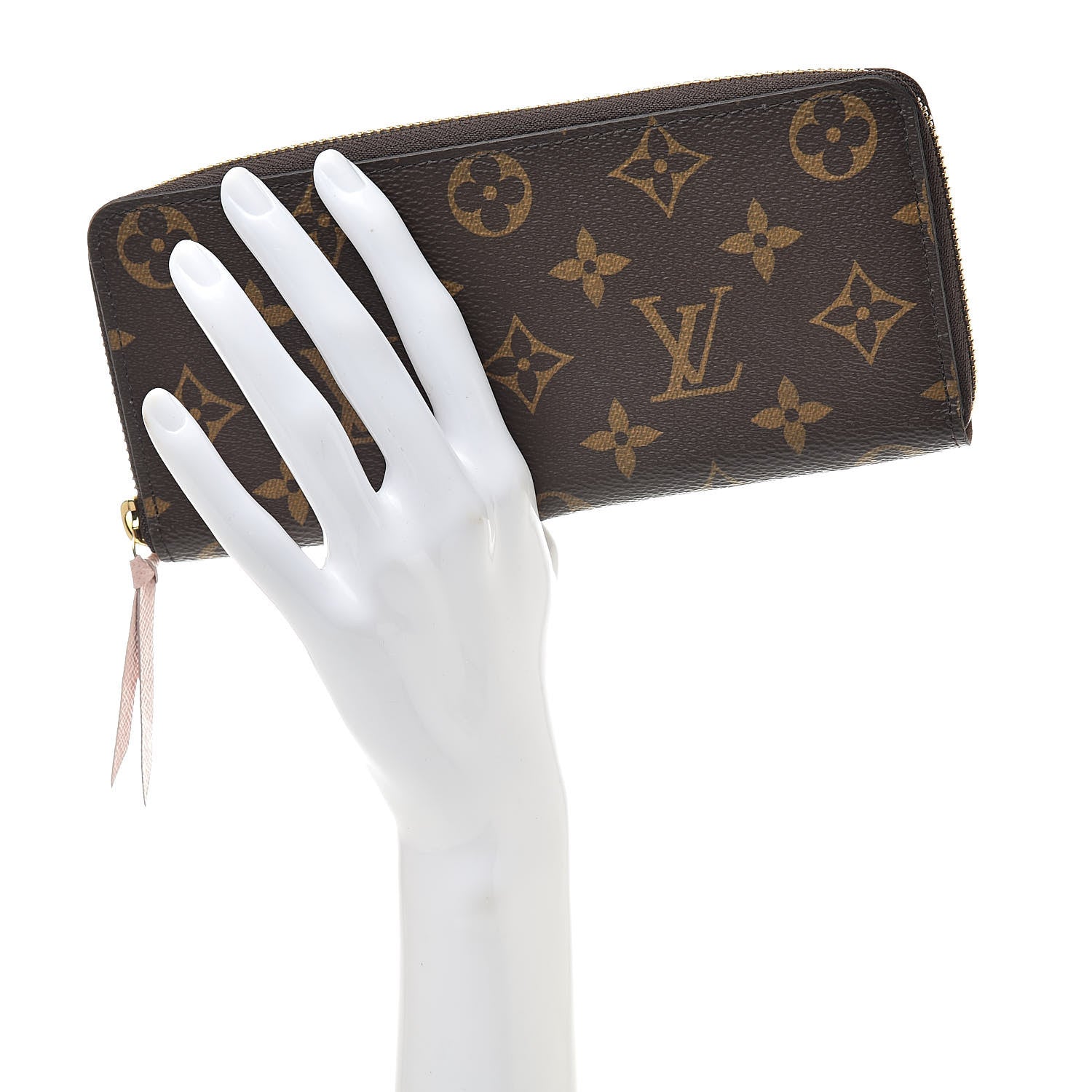 Louis Vuitton Monogram Clemence Wallet Rose Ballerine 2 of 9