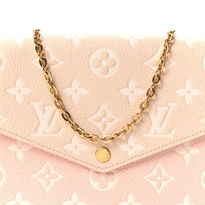 Louis Vuitton Empreinte Spring in the City Felicie Pochette Chain Wallet Pink Beige Yellow 9 of 12