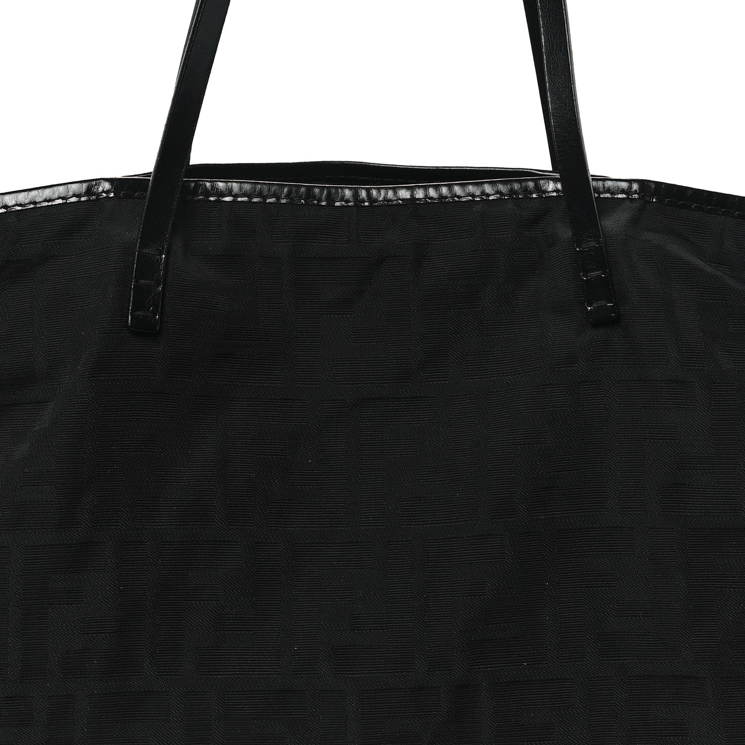 Fendi Nylon Zucca Medium Roll Tote Black 8 of 12