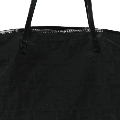 Fendi Nylon Zucca Medium Roll Tote Black 8 of 12