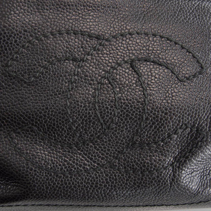 Chanel Caviar CC Wood Chain Hobo Black 9 of 9