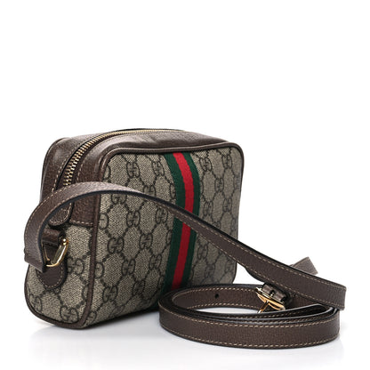 Gucci GG Supreme Monogram Web Mini Ophidia Shoulder Bag Brown 3 of 12