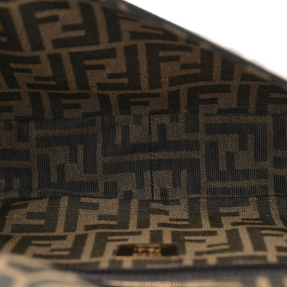 Fendi Fabric Jacquard FF 1974 Medium Baguette Tobacco Moro Black 5 of 11