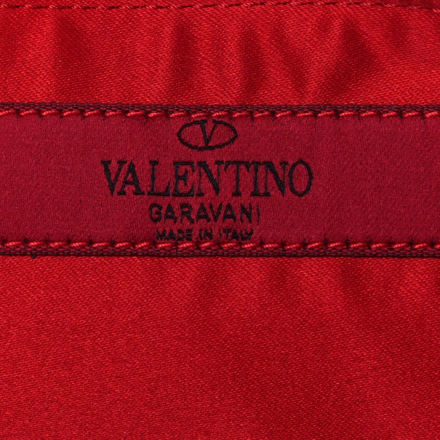 Valentino Garavani Vitello Large Rockstud Zip Pouch Red 6 of 13