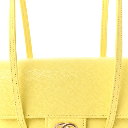 Chanel Shiny Caviar Mini Preppy Coco Shoulder Bag Light Yellow 8 of 11