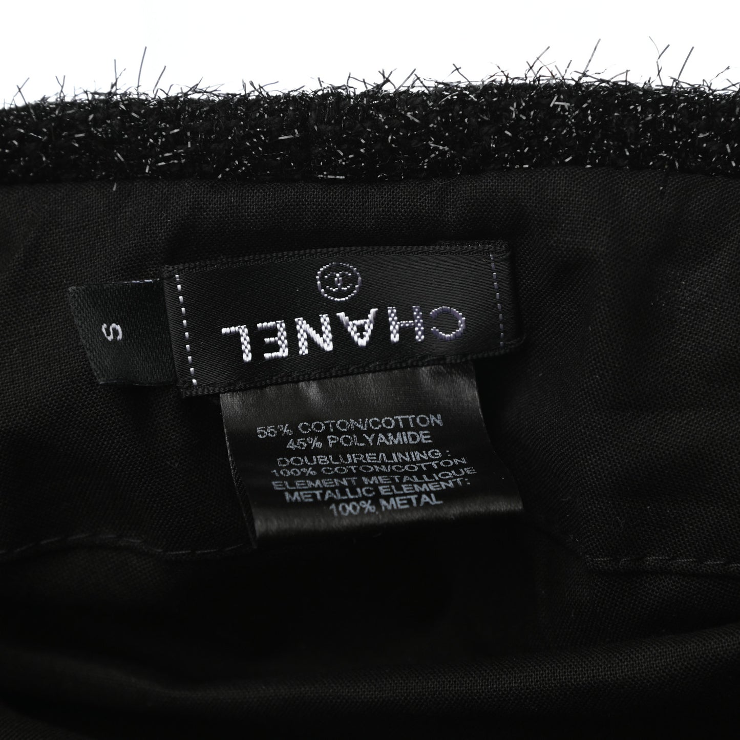 Cotton Polymide Beret Hat S Black