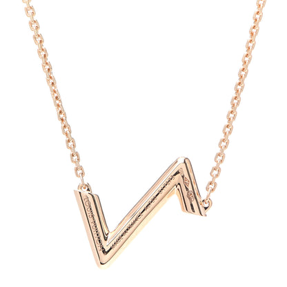 Louis Vuitton 18K Pink Gold LV Volt Upside Down Pendant Necklace 5 of 6