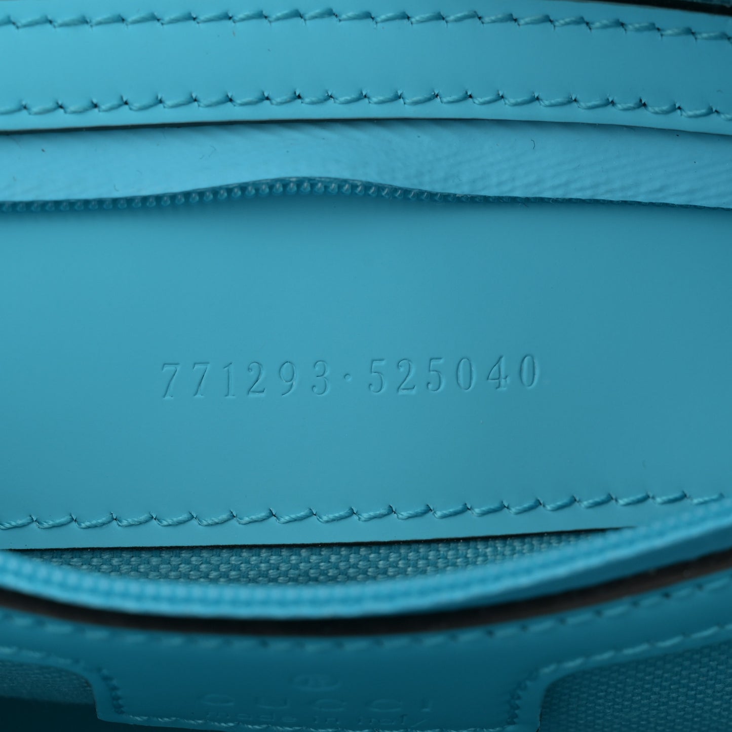 Rubber Effect Monogram GG Crossbody Bag Bright Blue