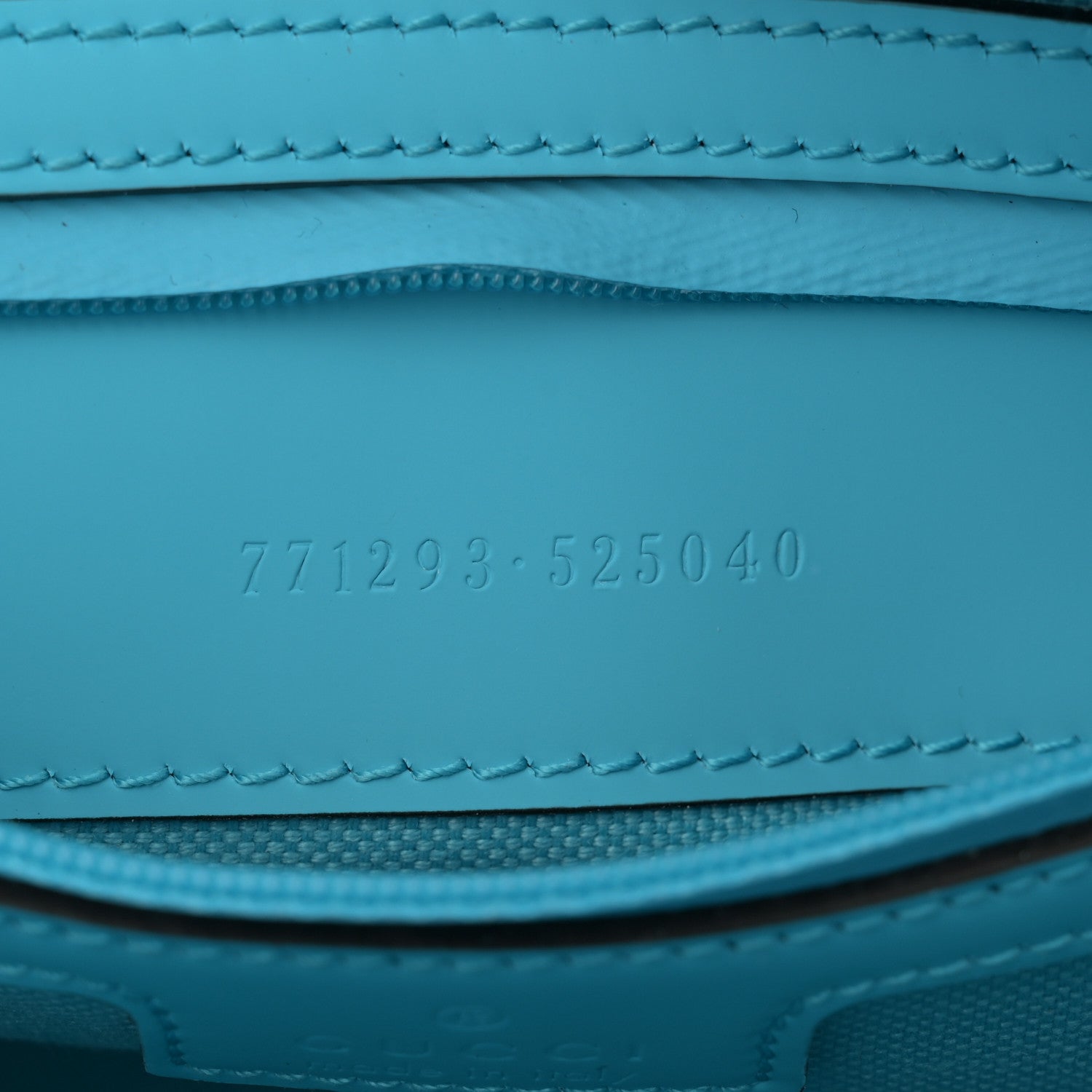 Gucci Rubber Effect Monogram GG Crossbody Bag Bright Blue 7 of 11