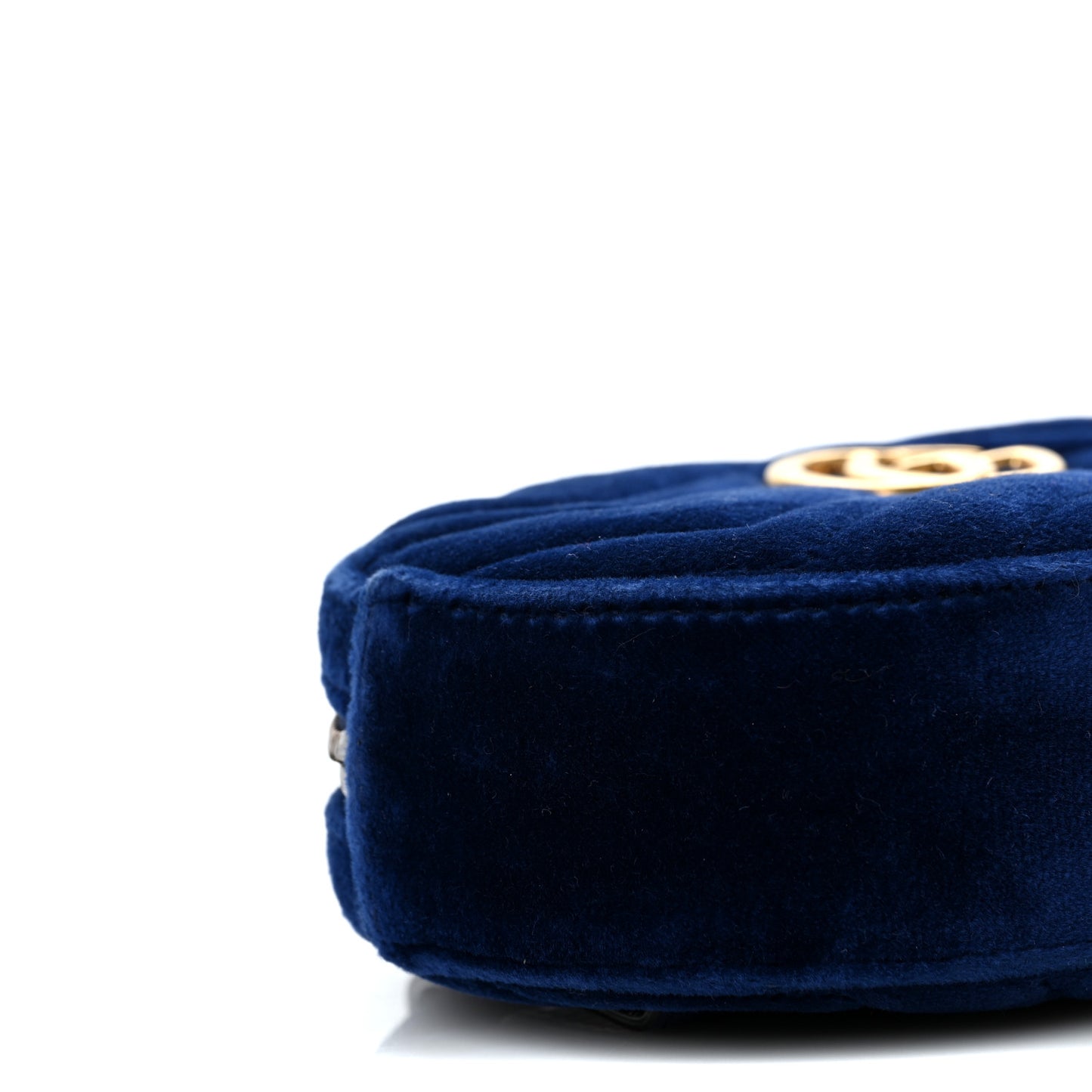 Velvet Matelasse GG Marmont Belt Bag 95 38 Cobalt Blue