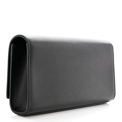 Saint Laurent Grain De Poudre Monogram Cassandre Clutch Black 3 of 7