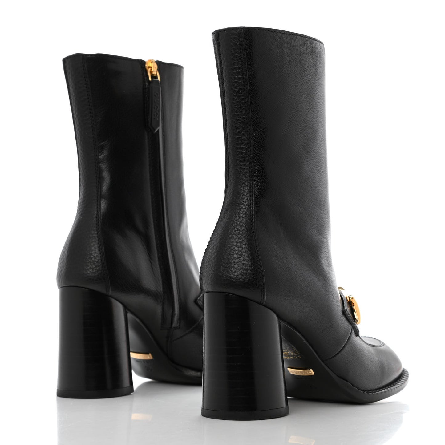 Goatskin Austin Calfskin Sylvie Chain Ankle Boots 35 Black