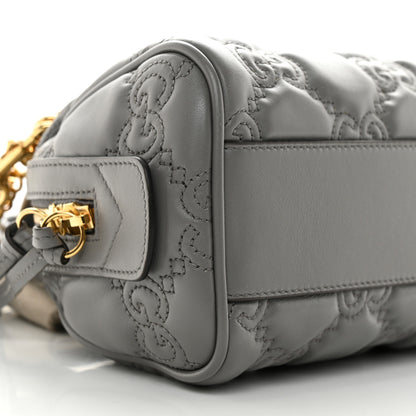Gucci Calfskin GG Matelasse Mini Bowler Bag Dusty Grey Natural 9 of 11