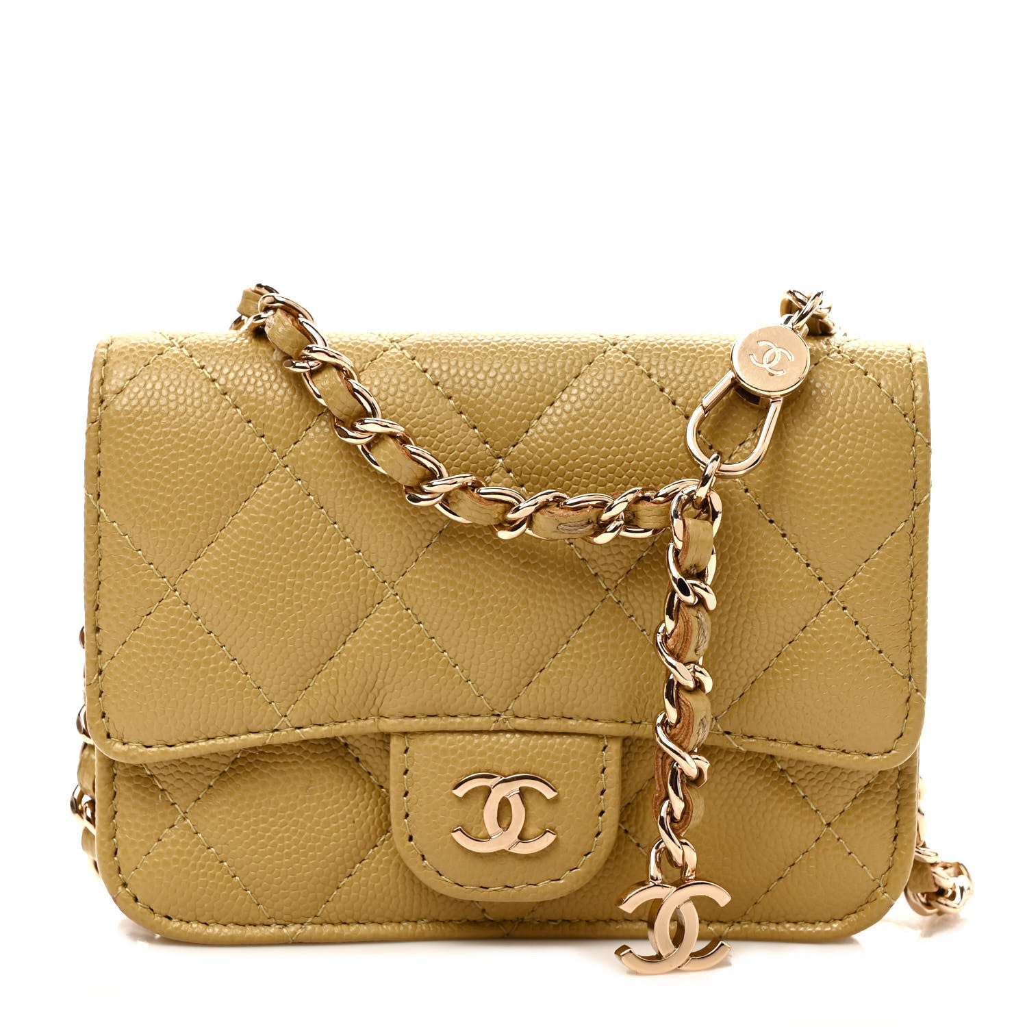 Chanel Caviar Quilted Belt Bag Light Green 1 of 11