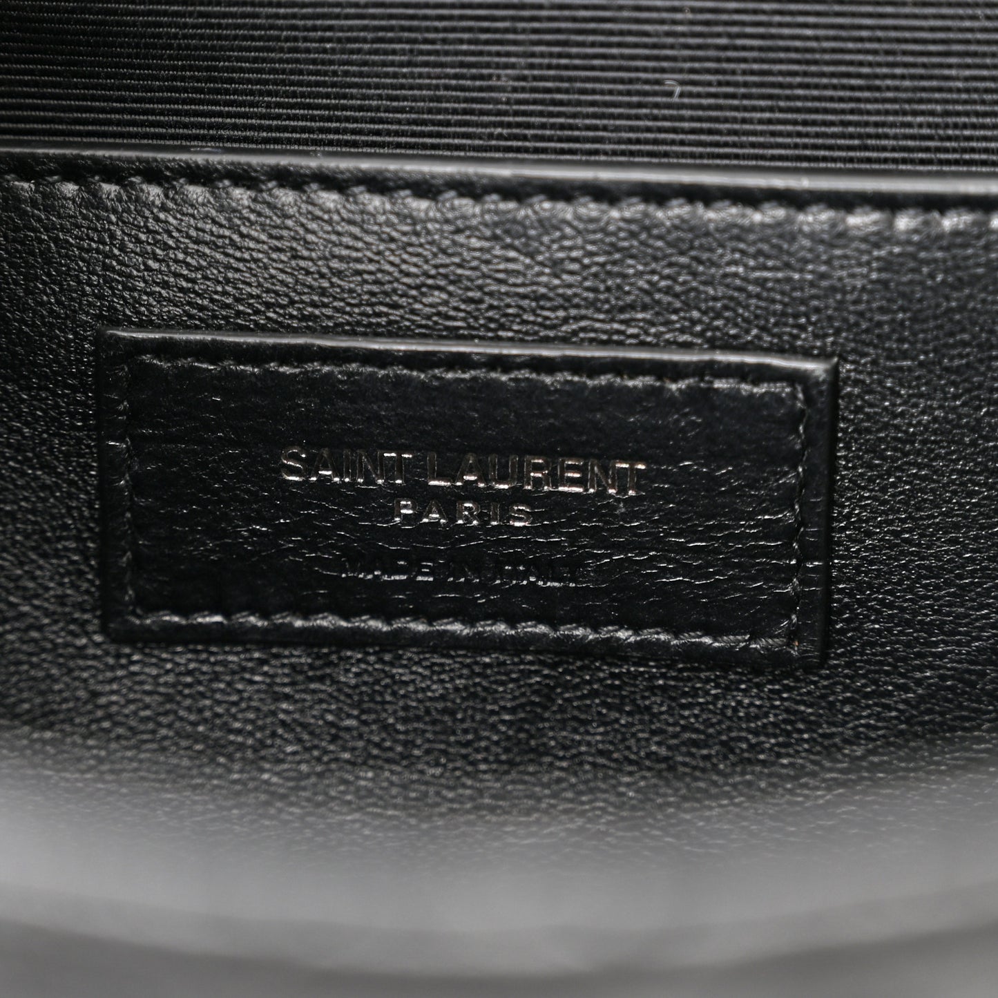 Grain De Poudre Textured Mixed Matelasse Triquilt Small Monogram Monochrome Satchel Black