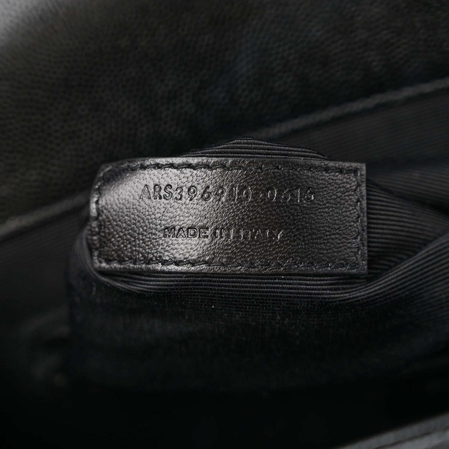 Grain De Poudre Textured Mixed Matelasse Large Triquilt Monogram Monochrome Satchel Black