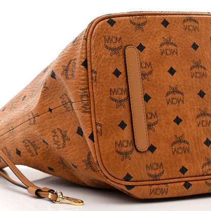 MCM Visetos Large Liz Reversible Shopper Tote Cognac 8 of 10