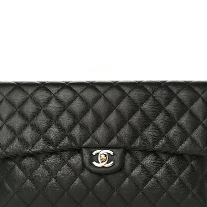 Chanel Caviar Quilted Flap Clutch Black 8 of 13