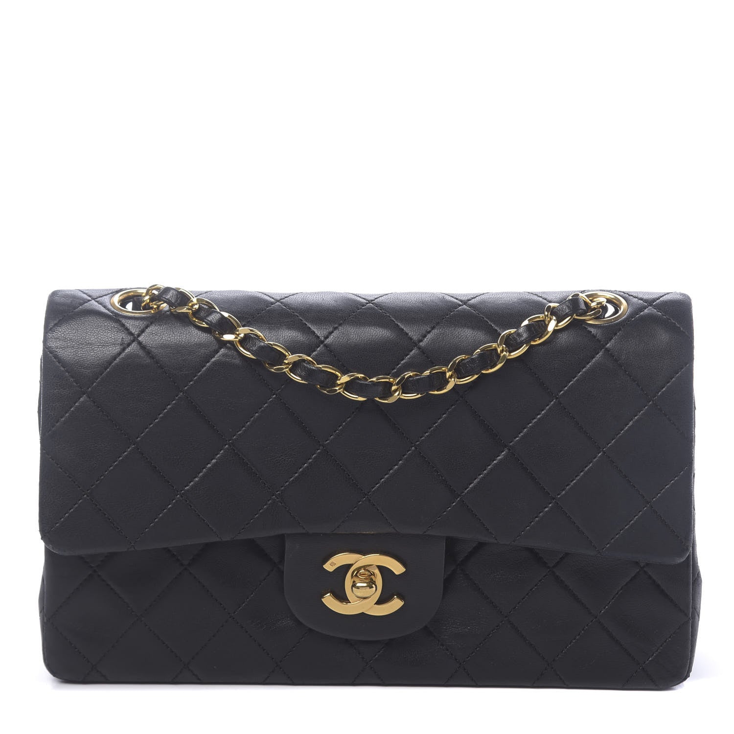 Chanel Lambskin Quilted Small Double Flap Black 1 of 17