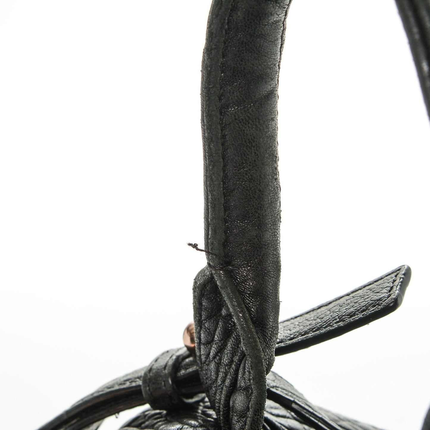 Pebbled Lambskin Rockie Black Rose Gold Hardware