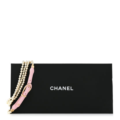 Chanel Iridescent Lambskin Pearl Belt S Light Pink Pearly White 5 of 5