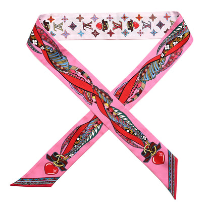 Louis Vuitton Silk Monogram Romance BB Bandeau Rose 1 of 4