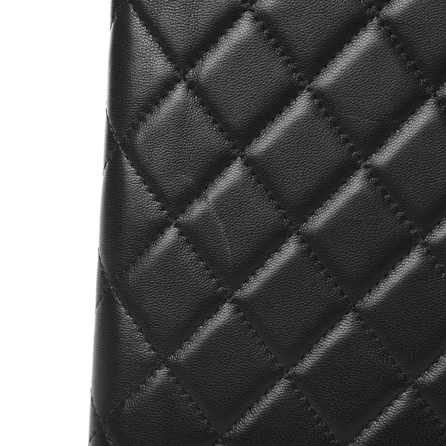 Lambskin Quilted Large Agenda Cover Black