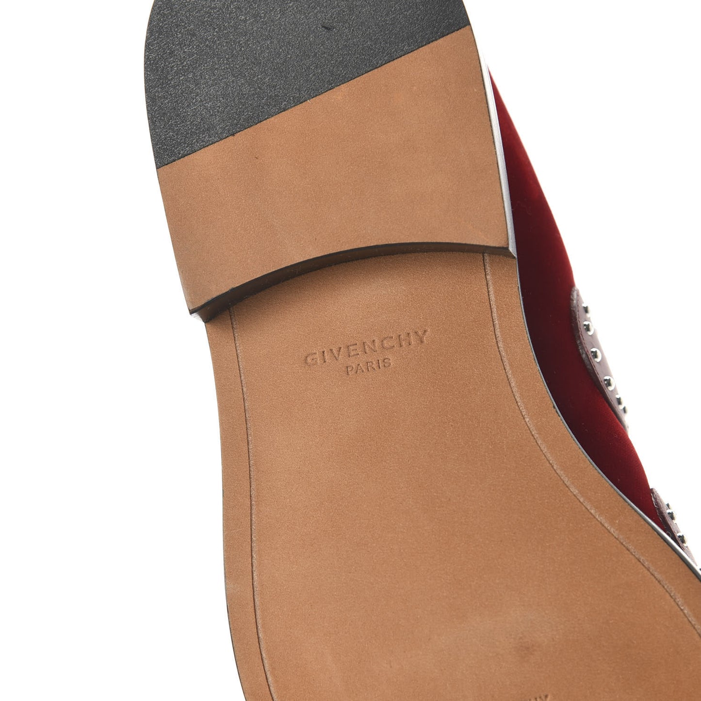 Velvet Studded Prue Buckle Bootie 37 Dark Red