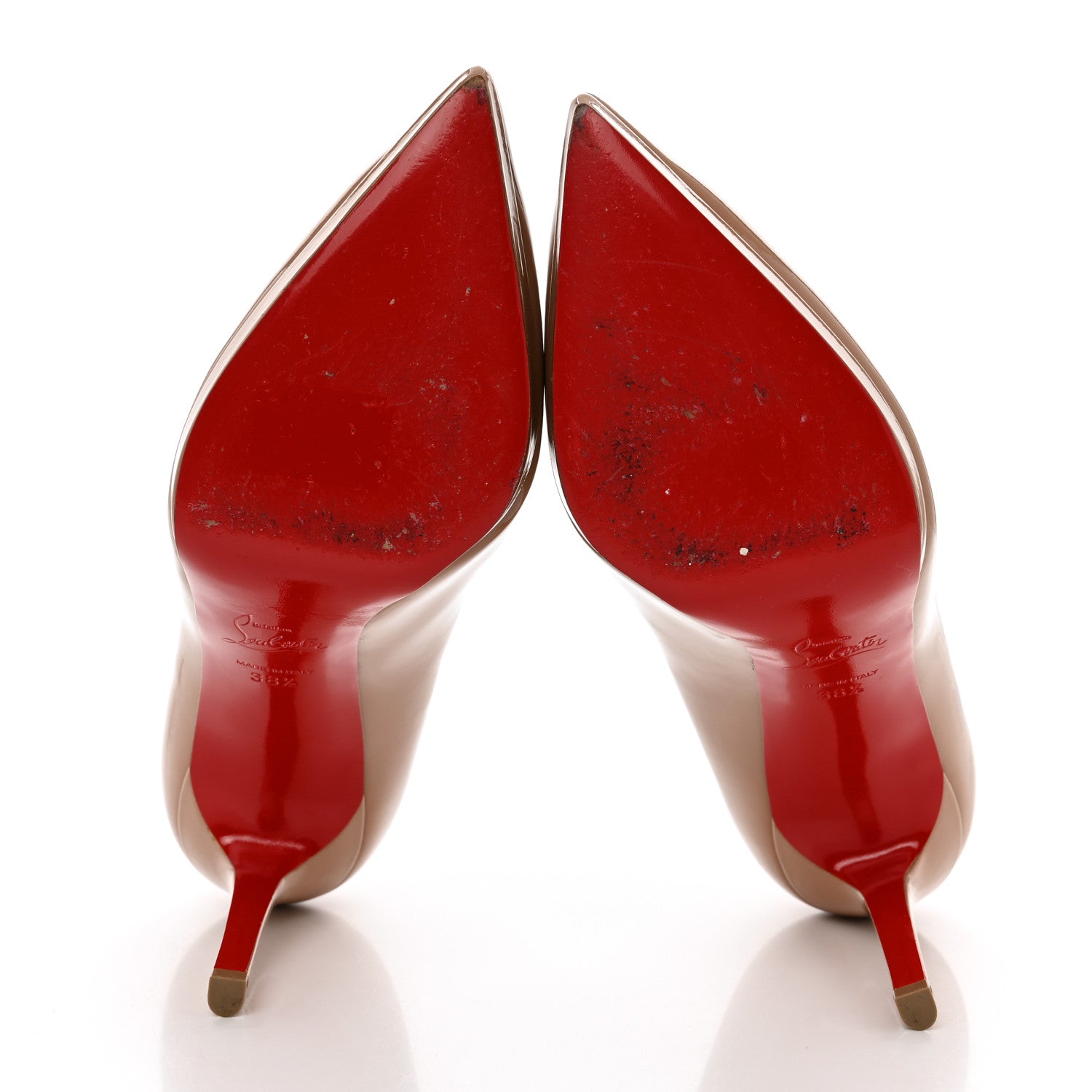 Christian Louboutin Patent Pigalle Plato Pumps 38.5 Nude 5 of 8