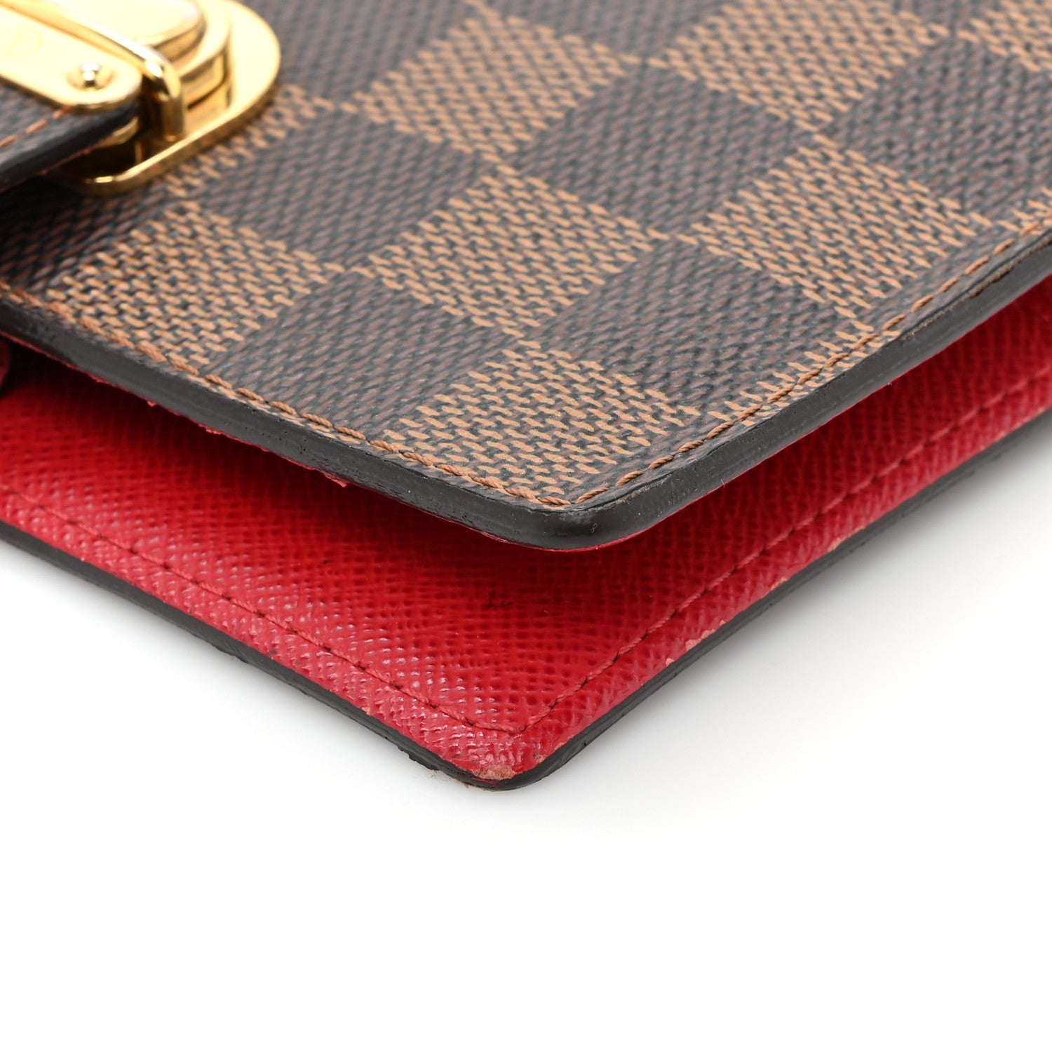 Louis Vuitton Damier Ebene Koala Small Ring Agenda Cover Red 10 of 11