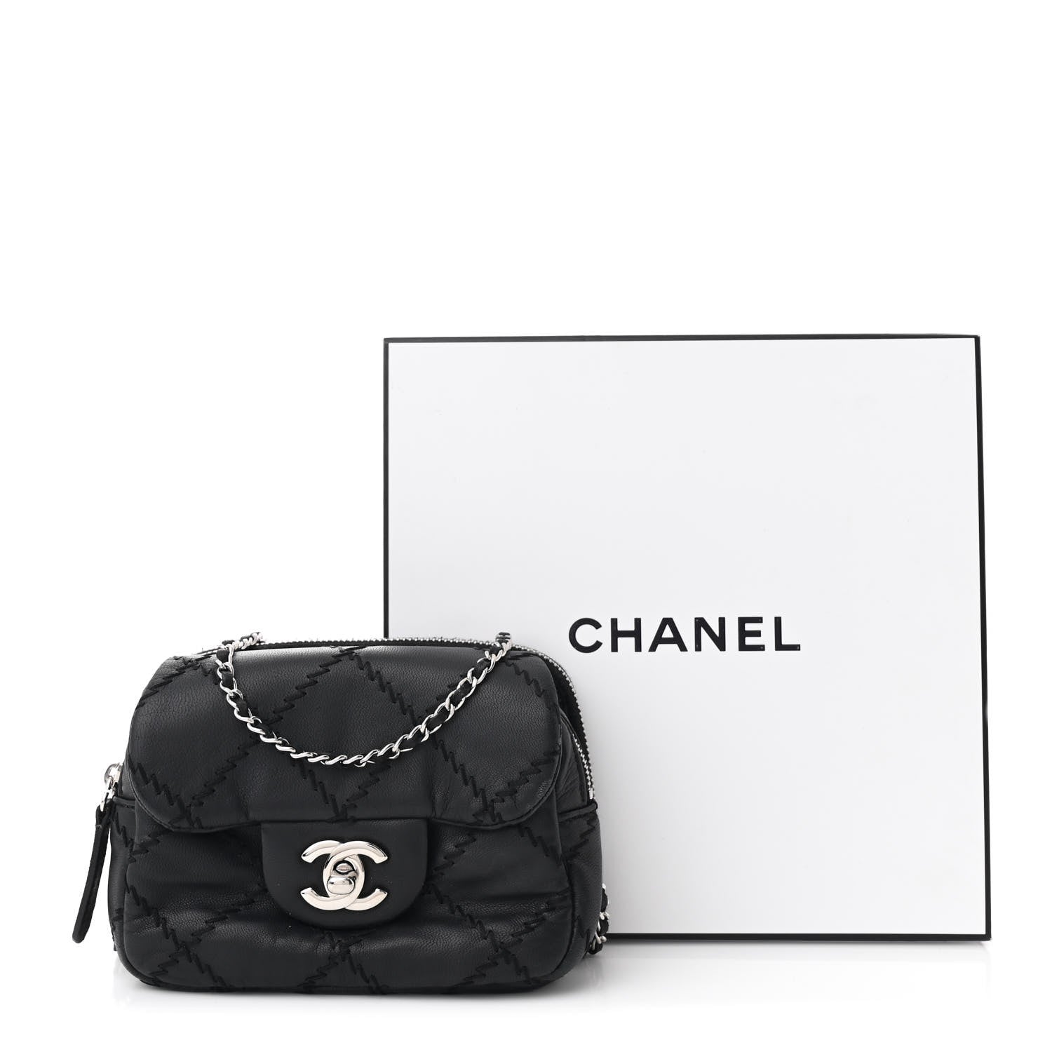 Chanel Lambskin Stitched New Mini Flap Black 13 of 13
