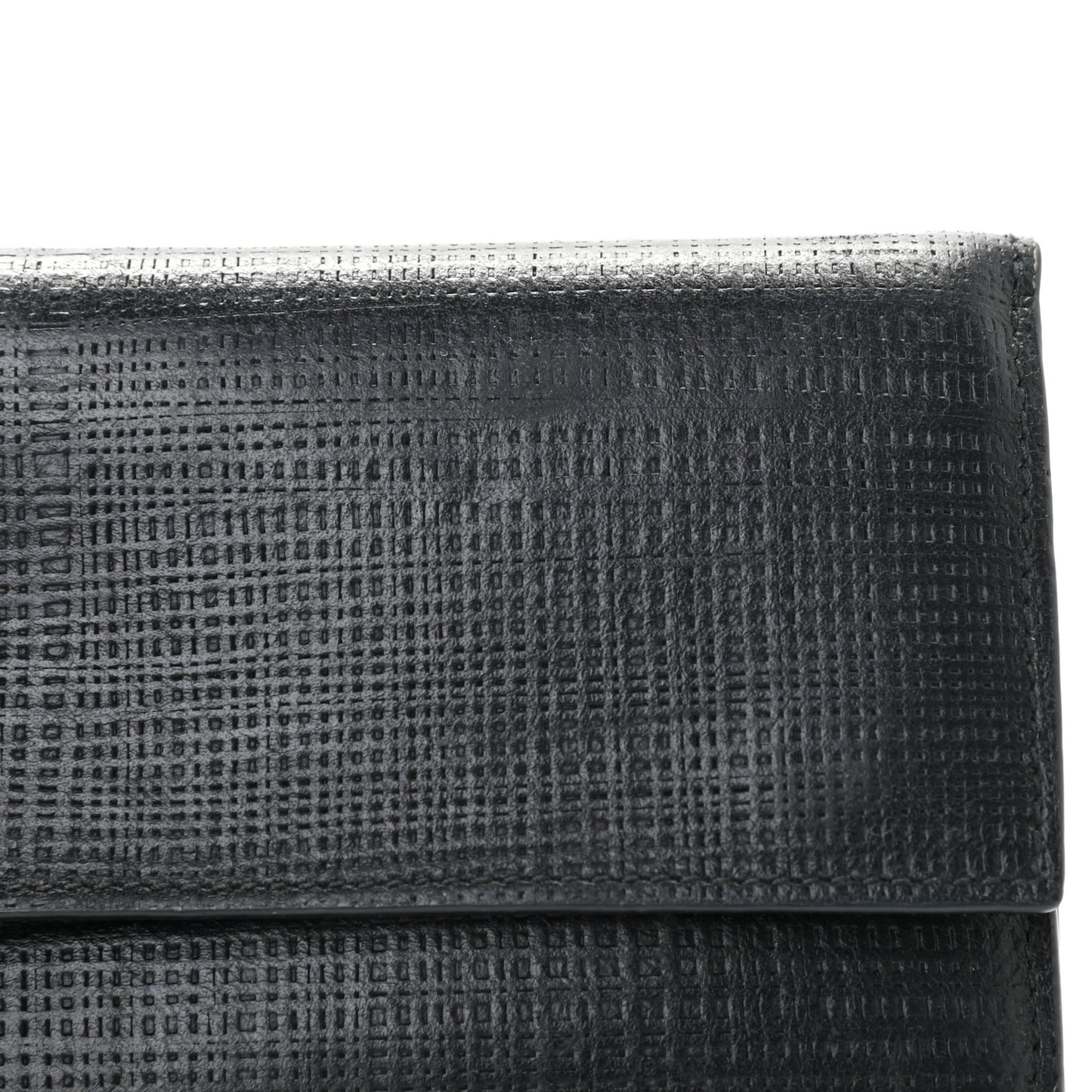 Calfskin Small Vertical Wallet Black