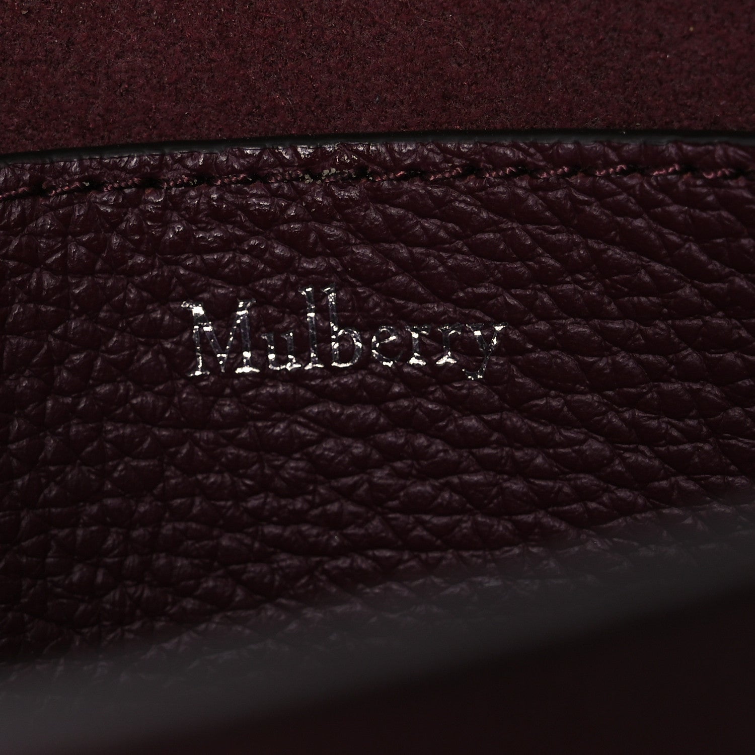 Mulberry Small Classic Grain Mini Bayswater Black Cherry 6 of 12