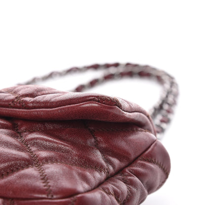 Chanel Calfskin Small Bubble Quilt Flap Burgundy 11 of 11