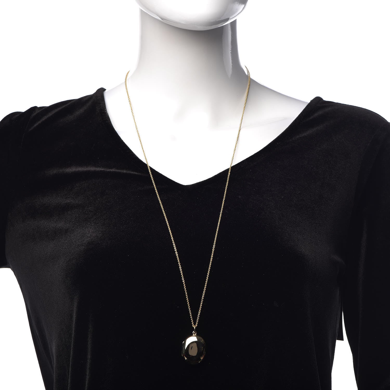 Tiffany 18K Yellow Gold Locket Pendant Necklace 2 of 9