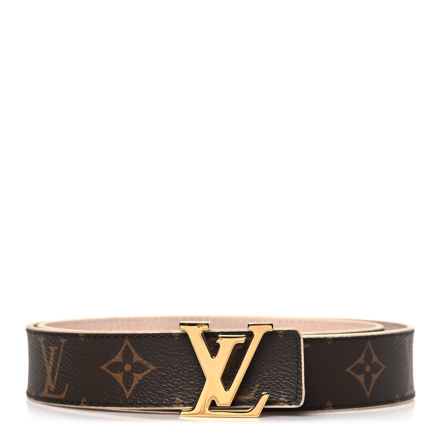 Louis Vuitton Calfskin Monogram 30mm LV Initiales Reversible Belt 80 32 Rose Ballerine 1 of 7
