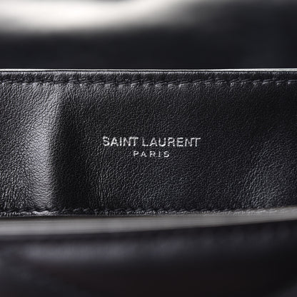 Saint Laurent Calfskin Y Quilted Monogram Medium Loulou Satchel Black 6 of 10