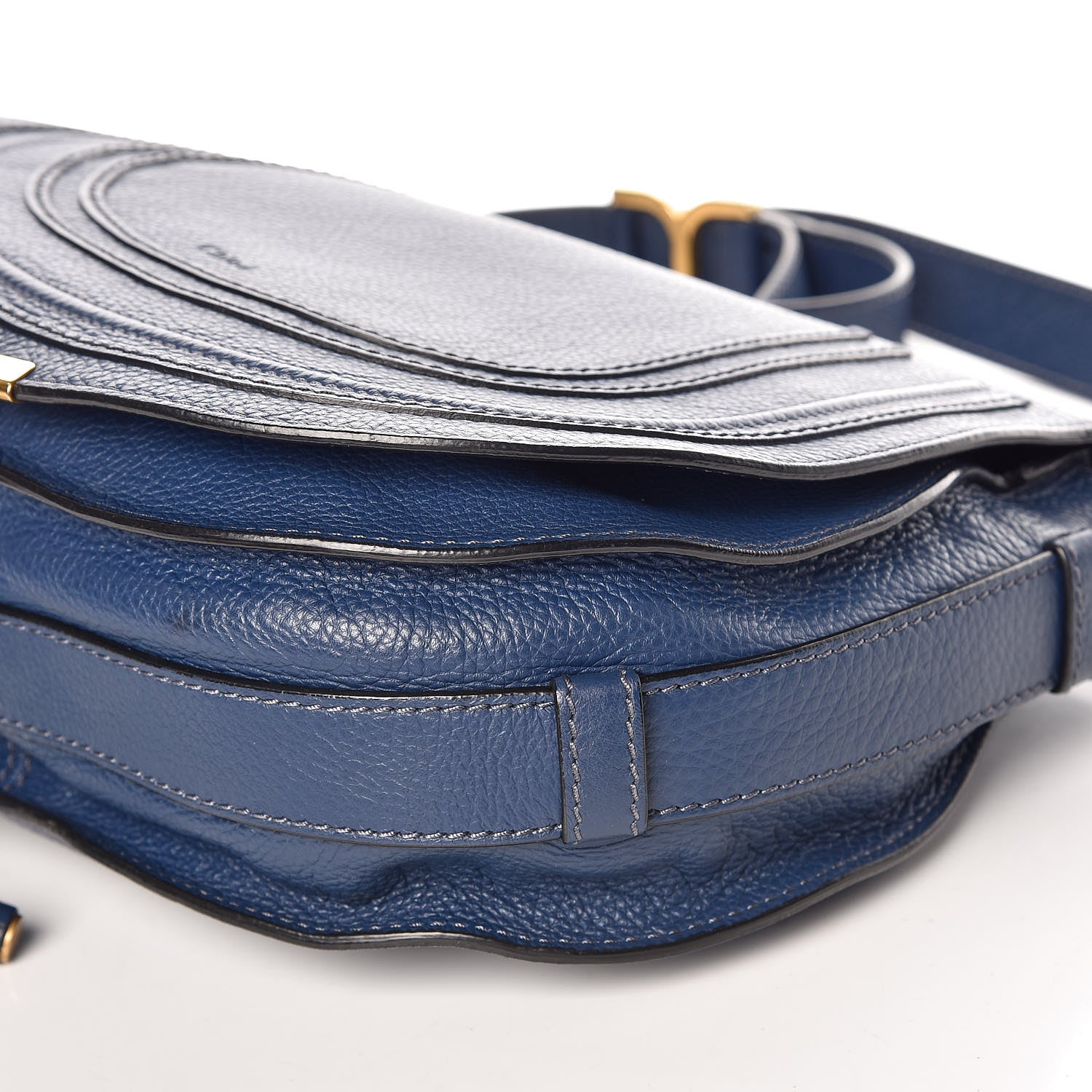 Chloe Calfskin Medium Marcie Round Crossbody Bag Royal Navy 6 of 10