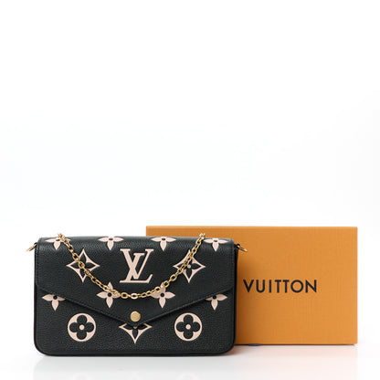 Louis Vuitton Empreinte Monogram Giant Felicie Pochette Black Beige 14 of 14