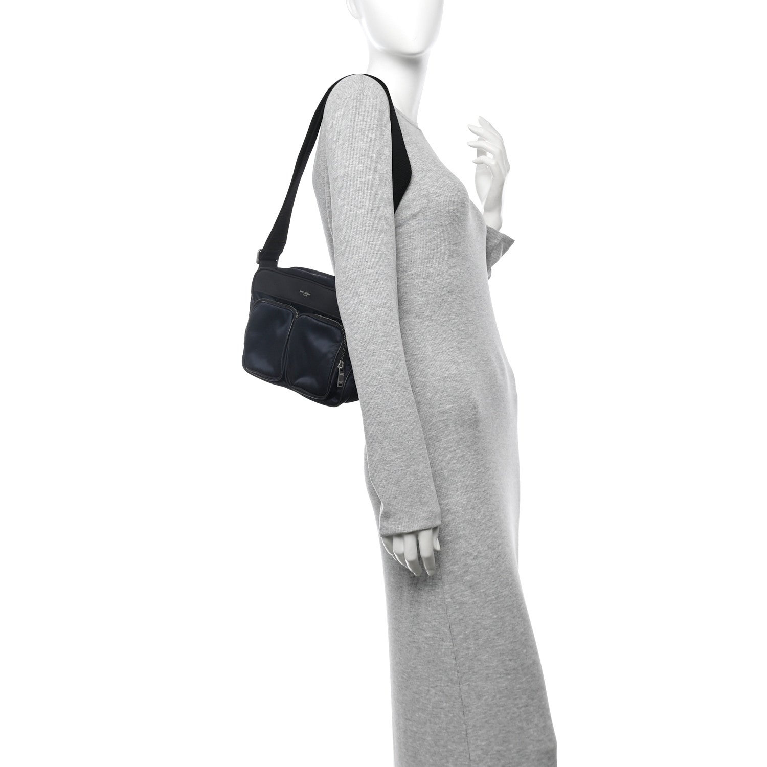 Saint Laurent Econyl Nylon City Camera Bag Navy Black 2 of 12