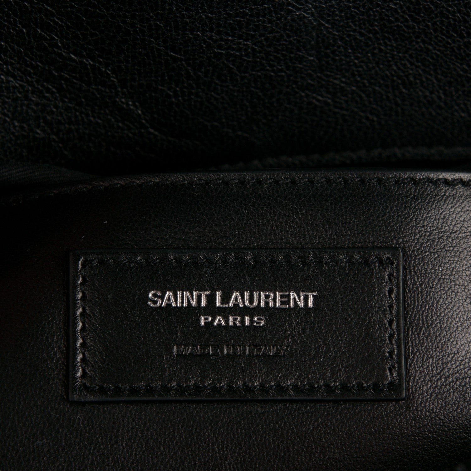 Saint Laurent Sheepskin Matelasse Chevron Monogram Monochrome Large College Satchel Black 8 of 8