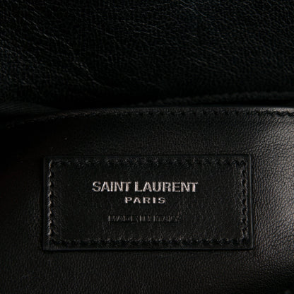 Saint Laurent Sheepskin Matelasse Chevron Monogram Monochrome Large College Satchel Black 8 of 8
