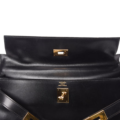 Hermes Box Kelly Retourne 40 Black 15 of 36