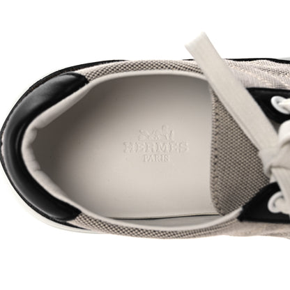 Hermes Canvas Calfskin Deep Sneakers 37 Prunoir Black 7 of 9