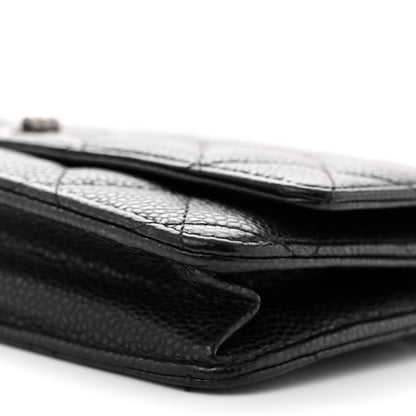 Chanel Caviar Quilted Reissue Wallet On Chain WOC Black 11 of 12