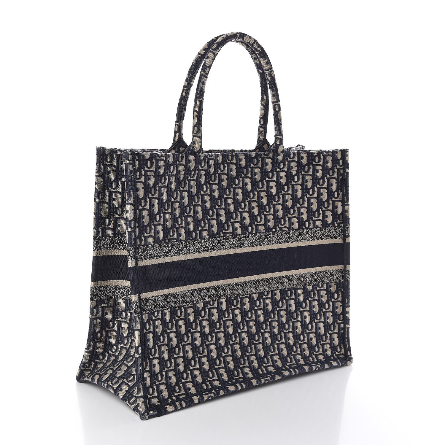 Christian Dior Oblique Book Tote Blue Multicolor 3 of 9