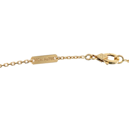 Van Cleef & Arpels 18K Yellow Gold Mother of Pearl Vintage Alhambra Pendant Necklace 5 of 6