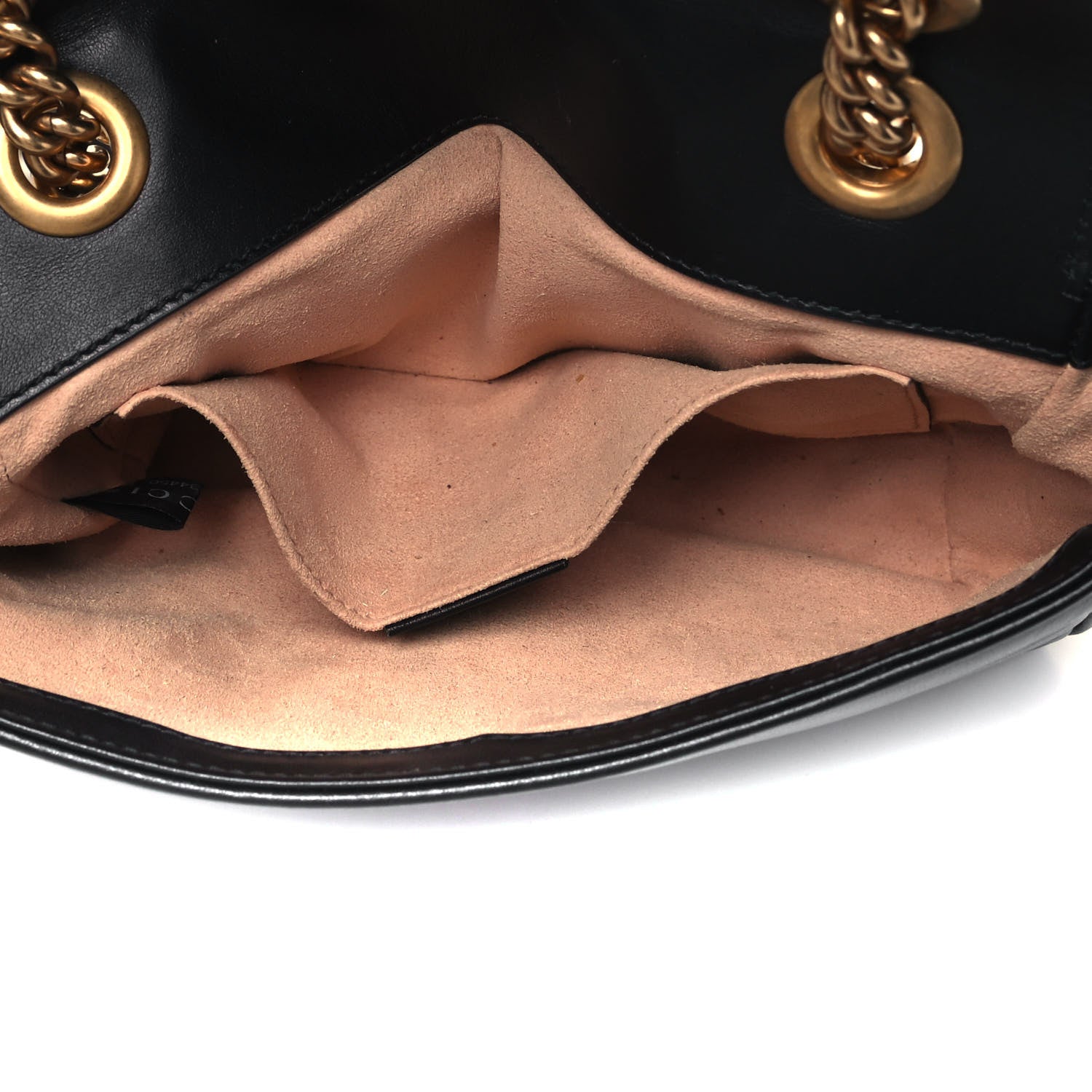 Gucci Calfskin Matelasse Mini GG Marmont Shoulder Bag Black 5 of 12