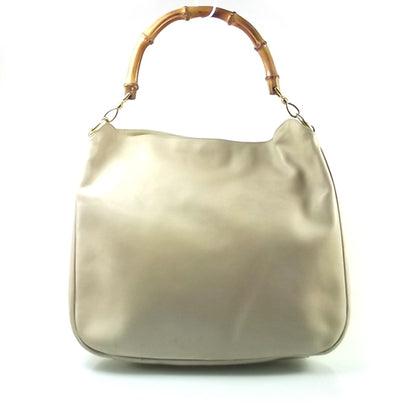 Gucci Leather Bamboo Top Handle Tote Beige 1 of 7